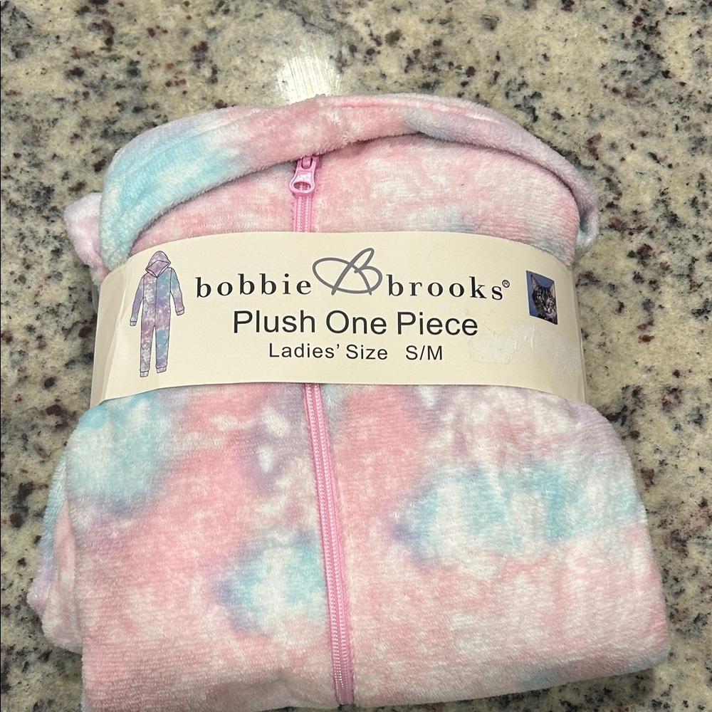 Bobbie Brooks Pastel Pink and Blue Ladies One Piece